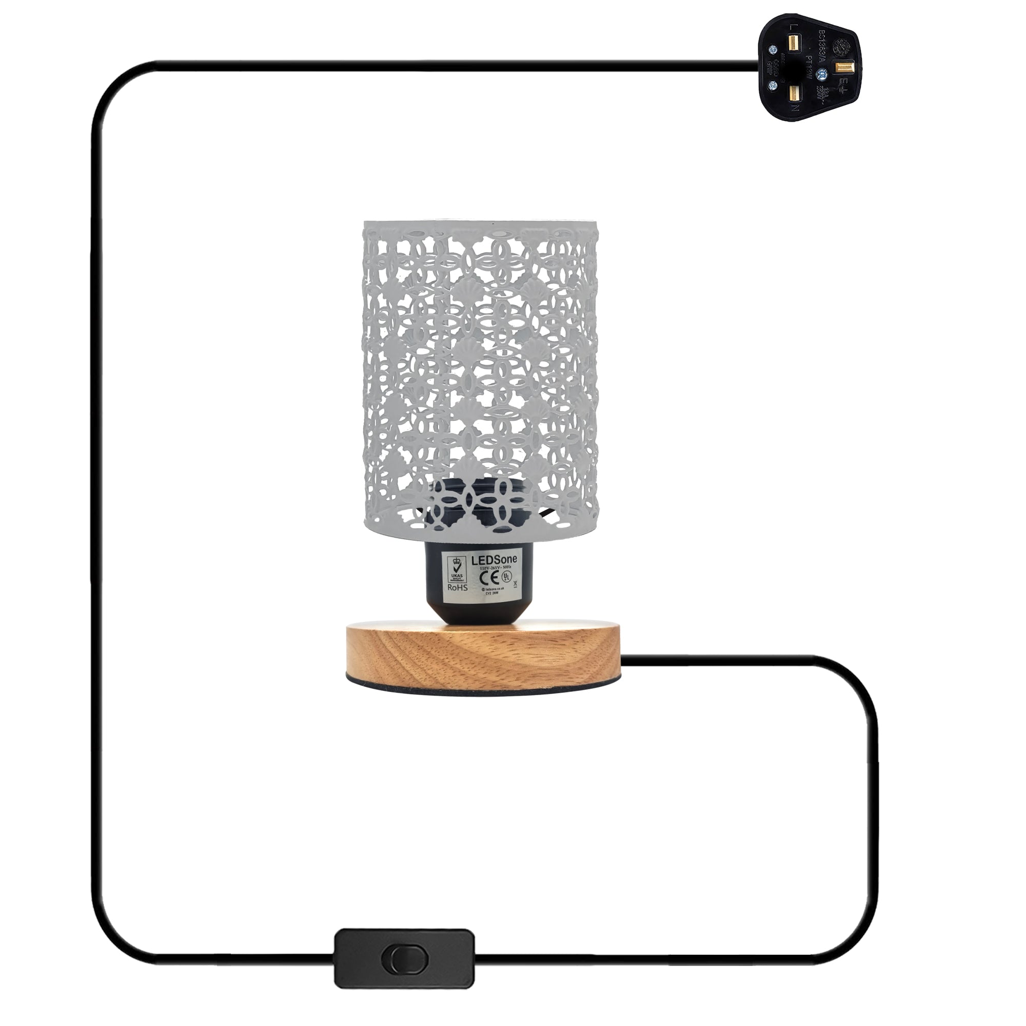 Black Table Lamp with Small Lamp Stand~5308-6