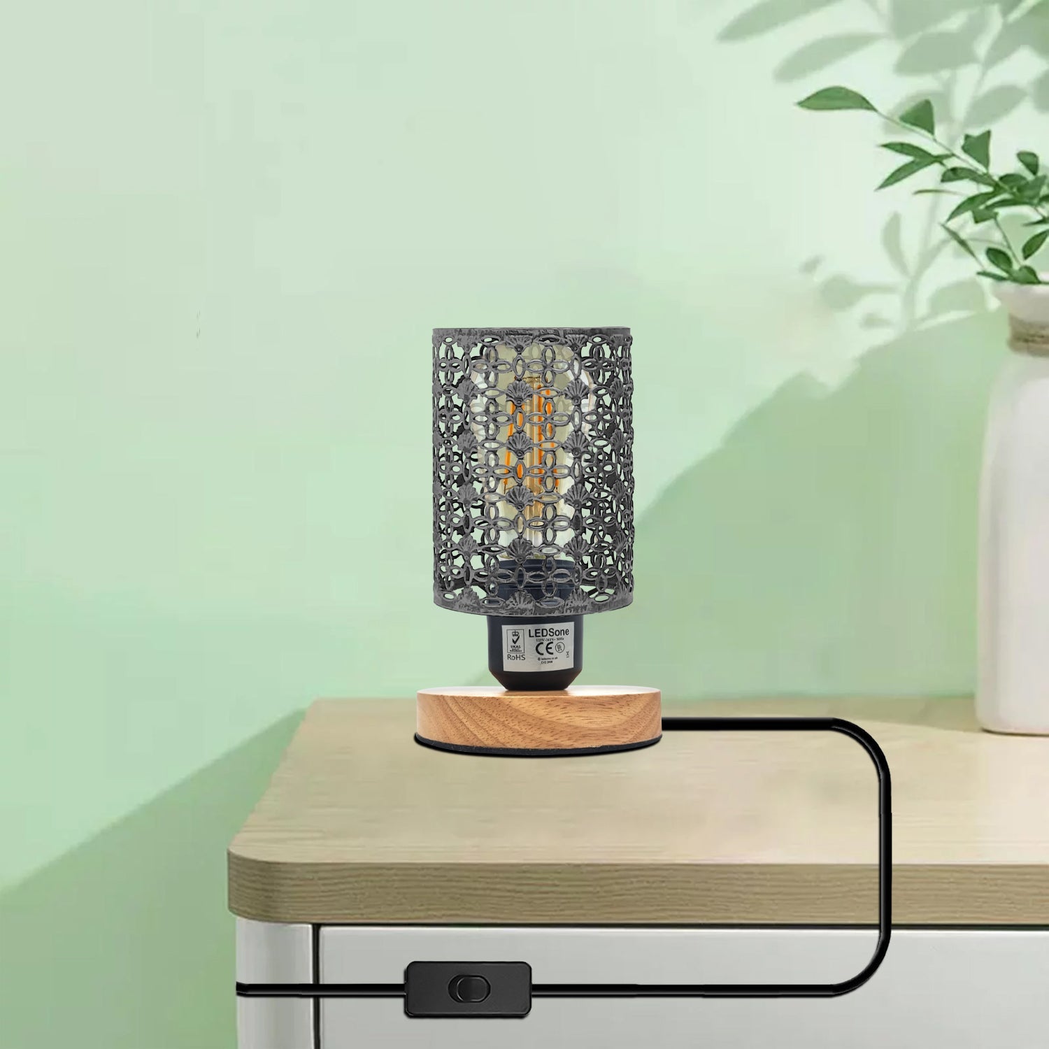 Black Table Lamp with Small Lamp Stand~5308-1