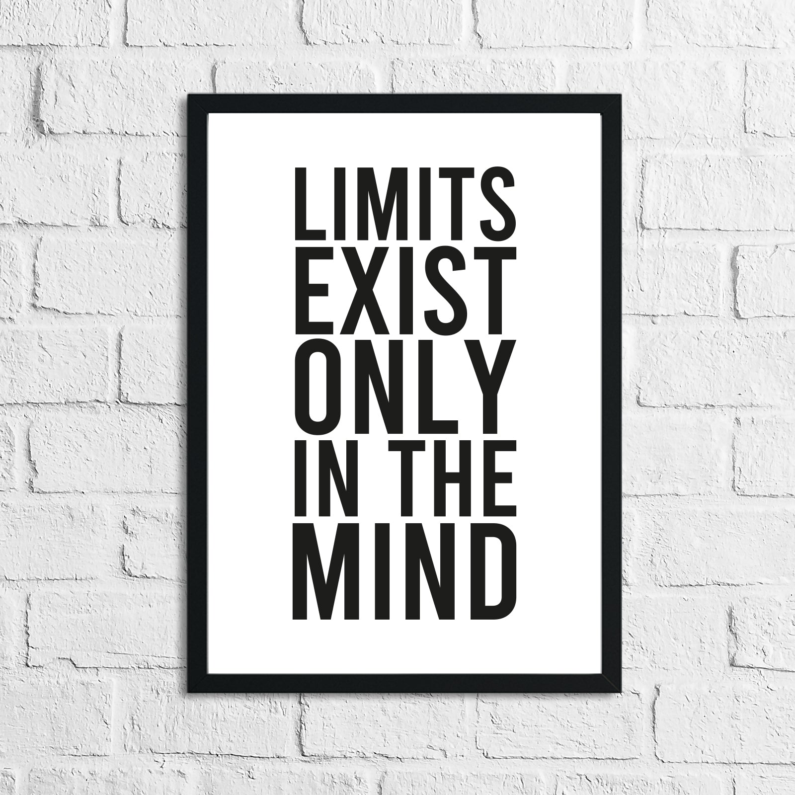Limits Only Exist In The Mind Inspirational Wall Decor Quote Print-0