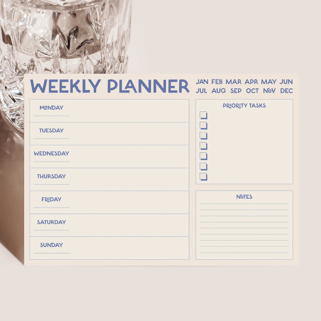 A4 Weekly Planner Pad | Modern Desk Organiser | Stylish Minimal Daily To Do List Desk Pad-3