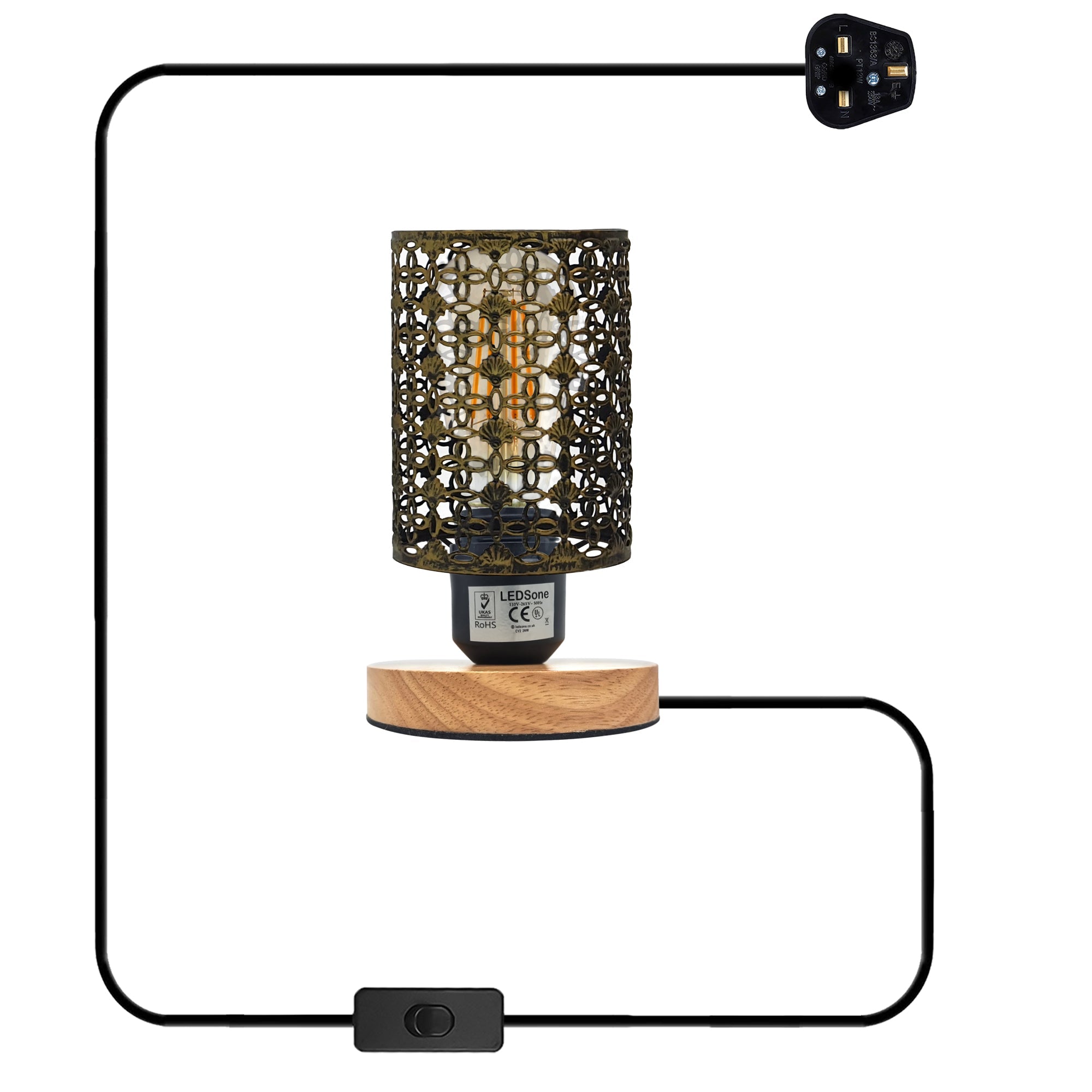 Black Table Lamp with Small Lamp Stand~5308-11