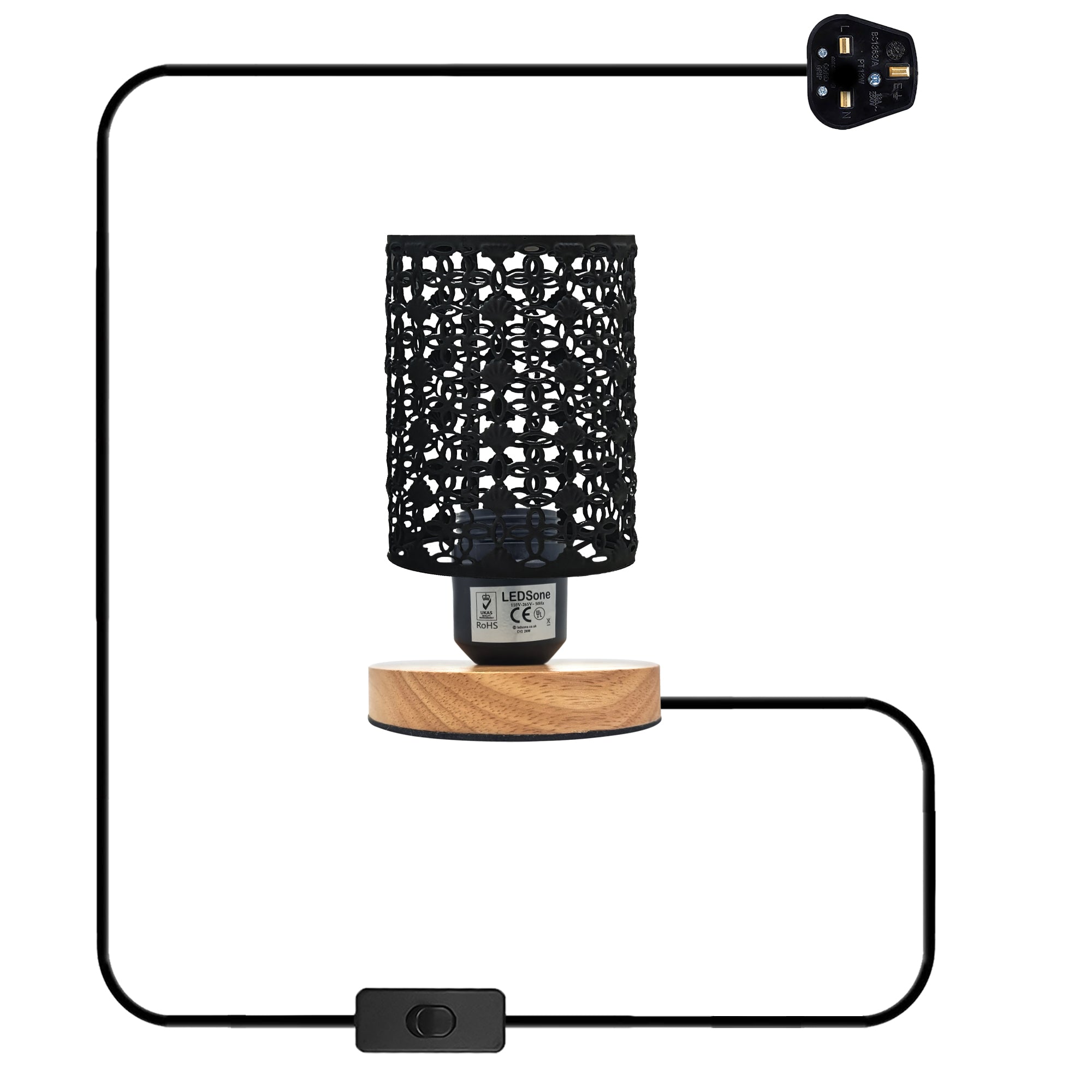 Black Table Lamp with Small Lamp Stand~5308-4