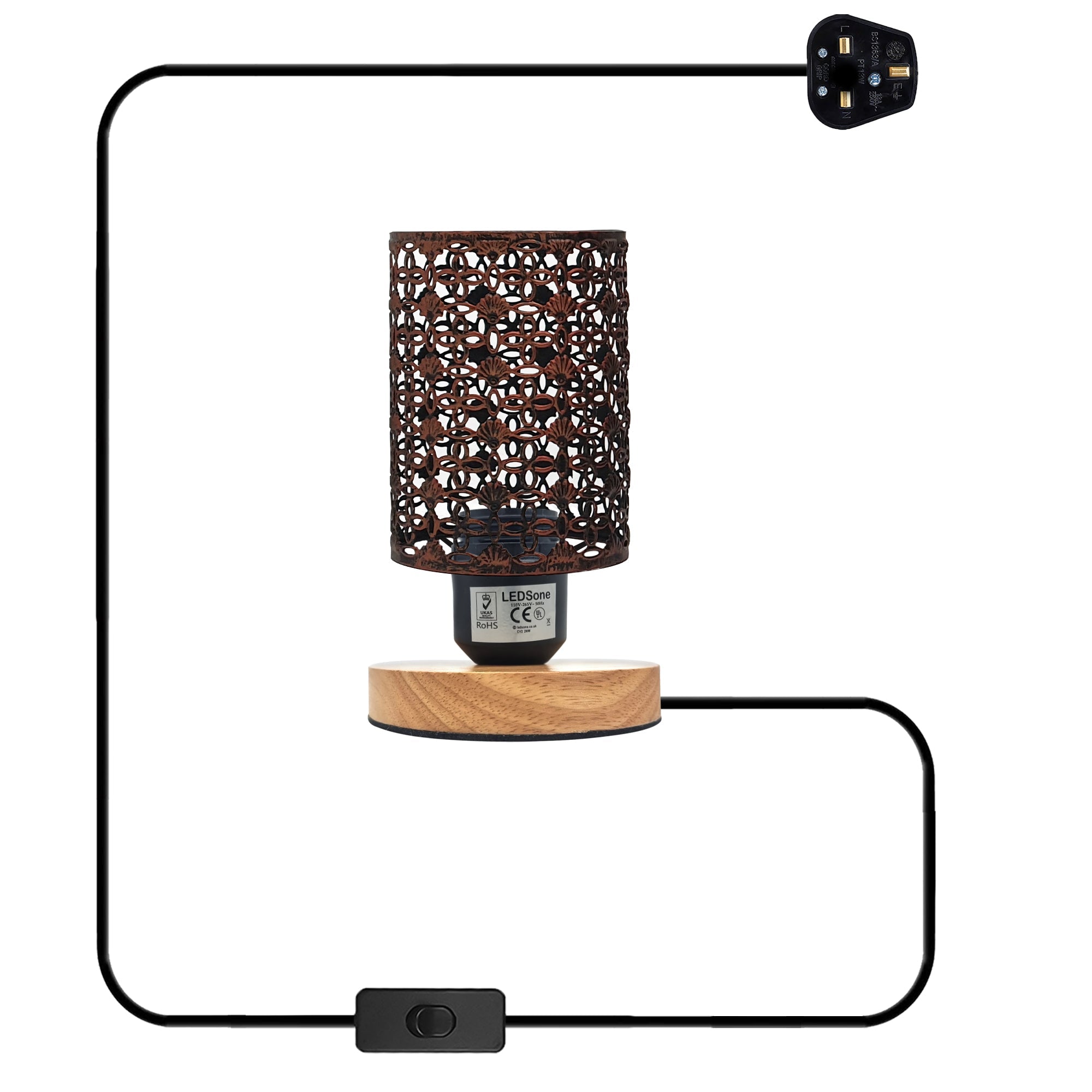 Black Table Lamp with Small Lamp Stand~5308-8