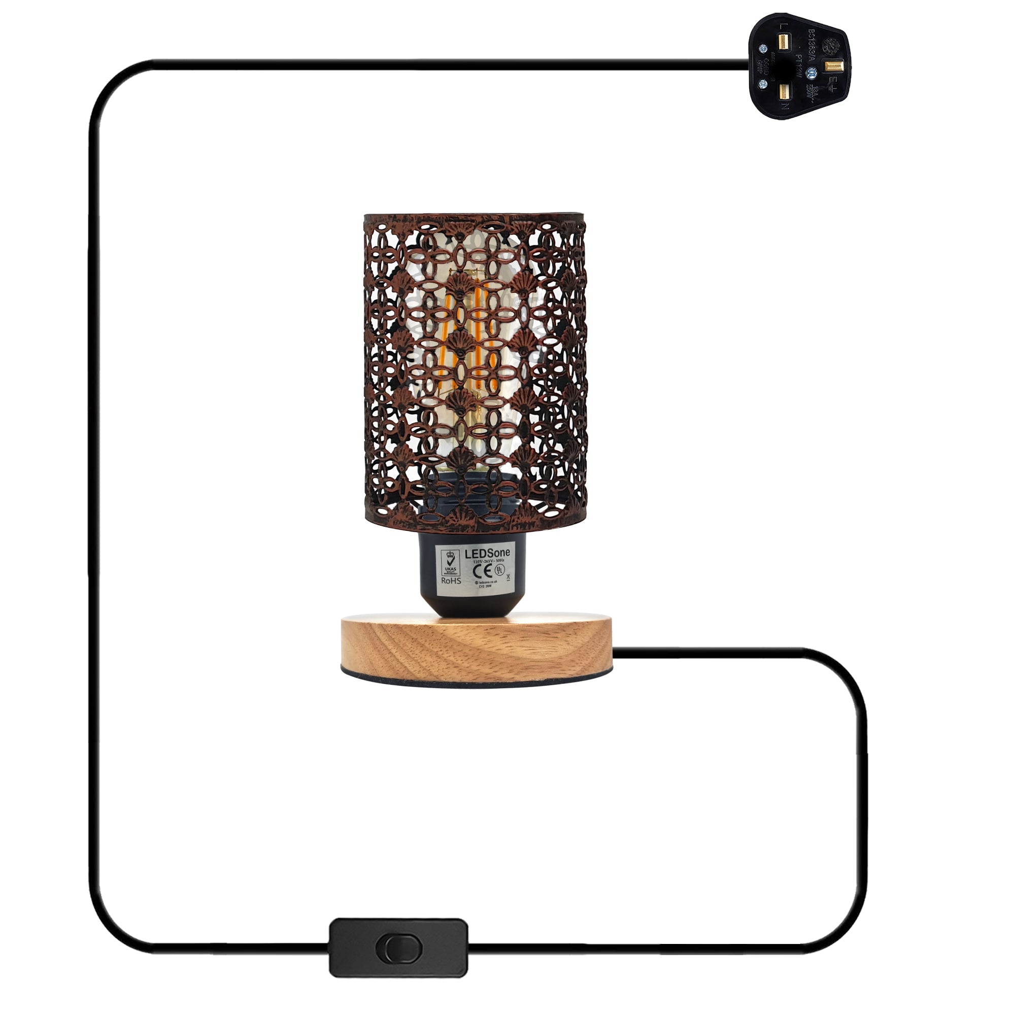 Black Table Lamp with Small Lamp Stand~5308-7